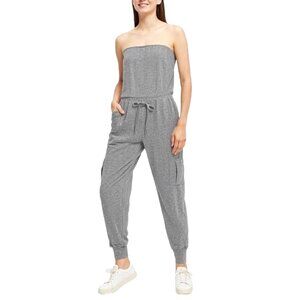 Tommy Bahama Strapless Jumpsuit Size Medium Heather Gray Jersey Knit Bandeau